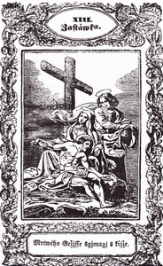 XIII. zastávka - Mrtvého Ježíše sjimají s kříže.